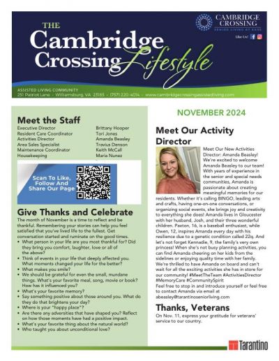 Assisted Living Current Newsletter